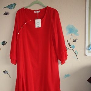 BNWT Meiligonfang Red Dress